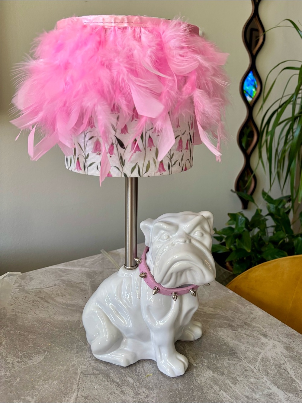 Grumpy Bulldog Glam Table Lamp - Decorative Home Accent